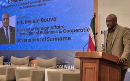 Bouva: duurzame groei en samenwerking centraal op International Business Conference in Guyana