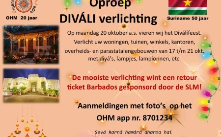 Oproep: Doe mee aan de Diváli-verlichting!