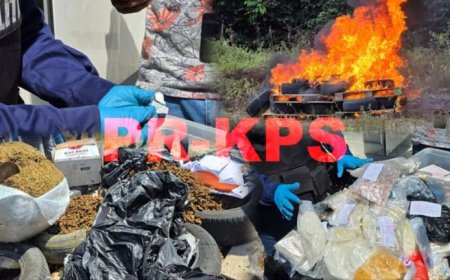 Narcotica Brigade verbrandt grote partij drugs te Kraka