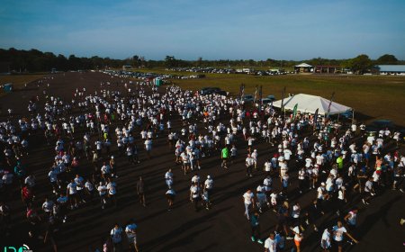 5KM AIRPORT RUNWAY WALK TREKT VELE DEELNEMERS