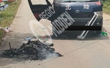 Bromfietser overlijdt bij aanrijding met busje te Brownsweg