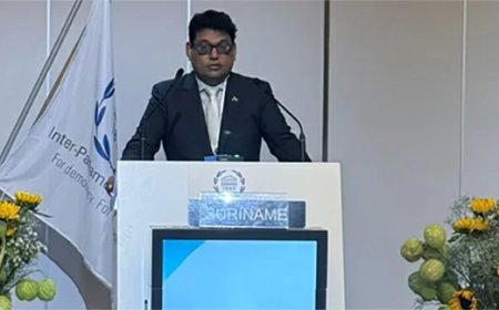 Gajadien pleit bij IPU voor rechtvaardige klimaathulp