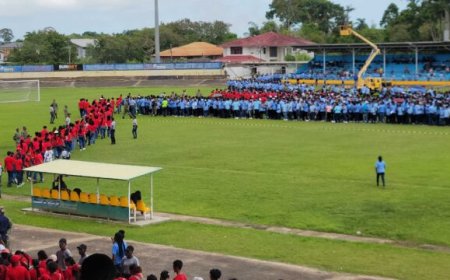 Gymnastrade ter gelegenheid van 50 jaar Onafhankelijkheid