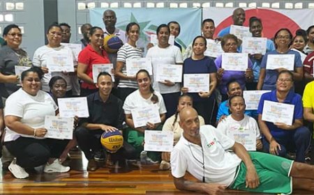 Ruim 30 LO-leerkrachten sluiting training 3x3 basketbal af