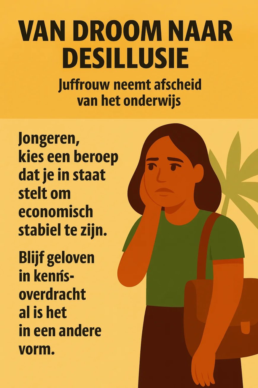 Van droom naar desillusie: een juffrouw die afscheid neemt van het onderwijs