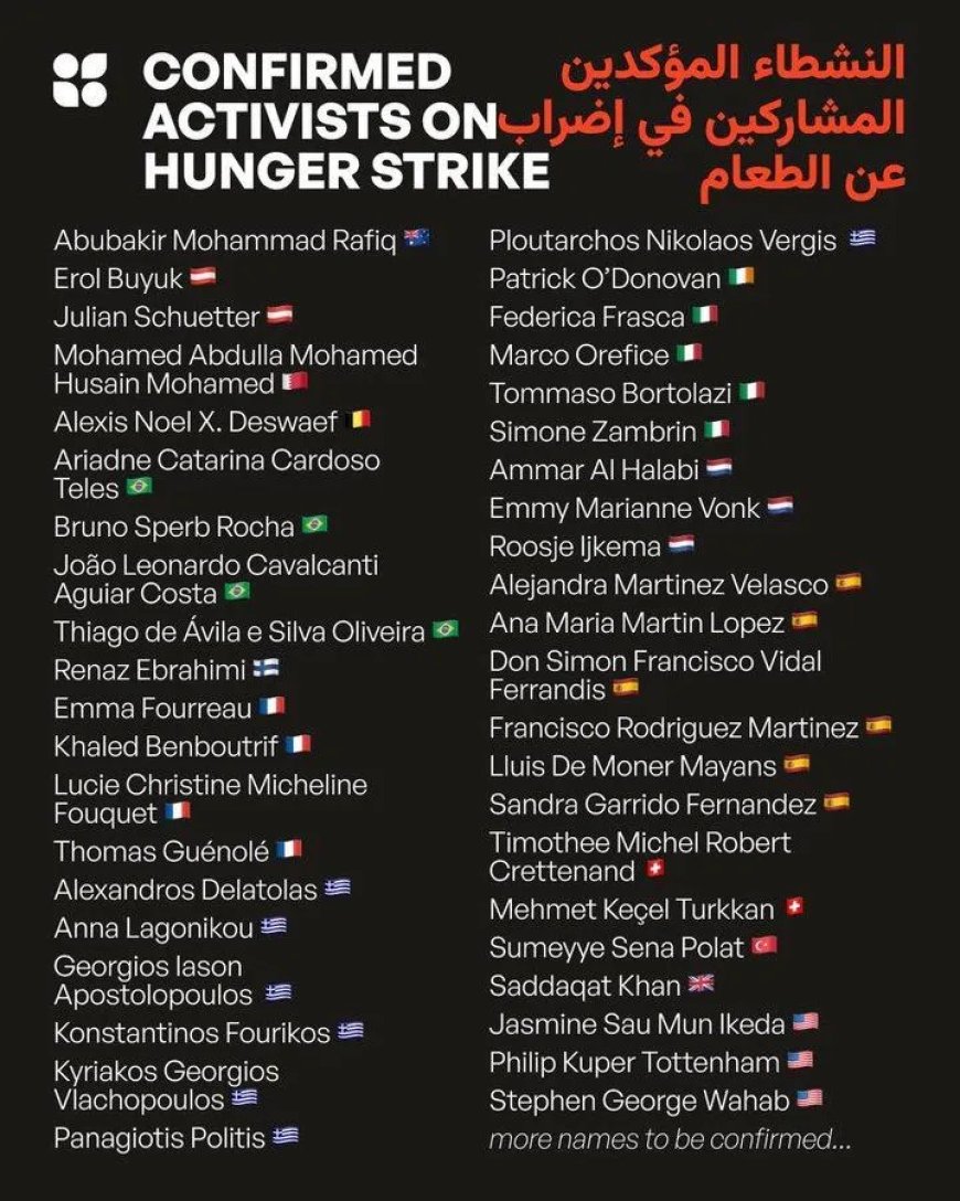 42 vrijwilligers van Global Sumud Flotilla in hongerstaking in Israëlische gevangenissen