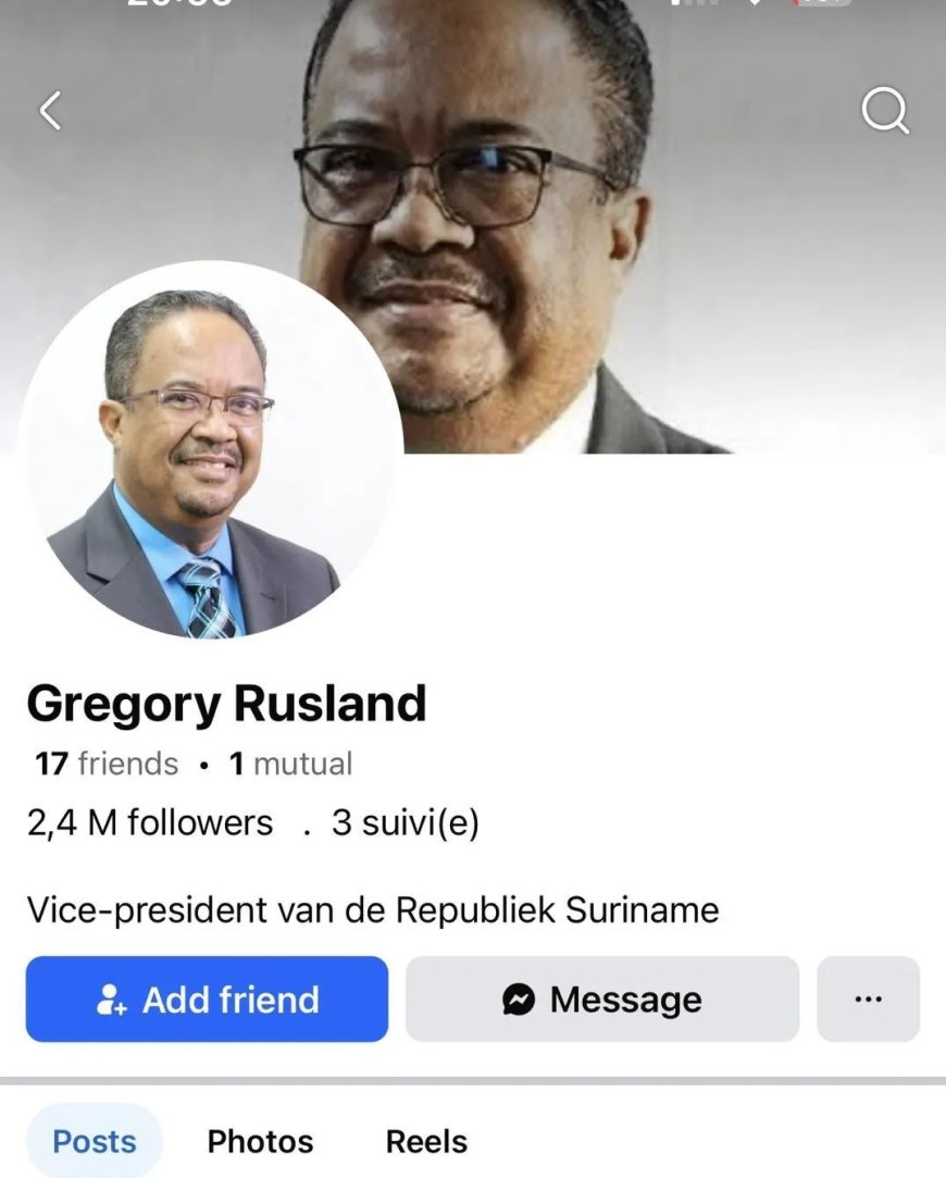 Fake Facebook-account van vicepresident Gregory Rusland