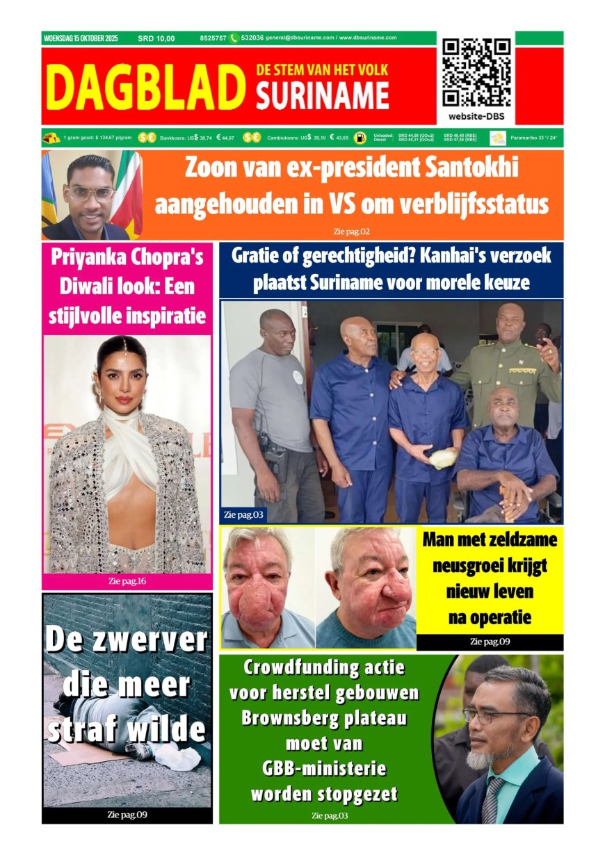 Dagblad Suriname, woensdag 15 oktober 2025