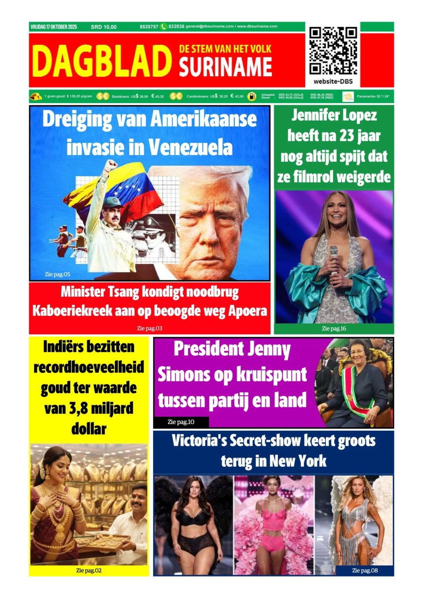 Dagblad Suriname, vrijdag 17 oktober 2025