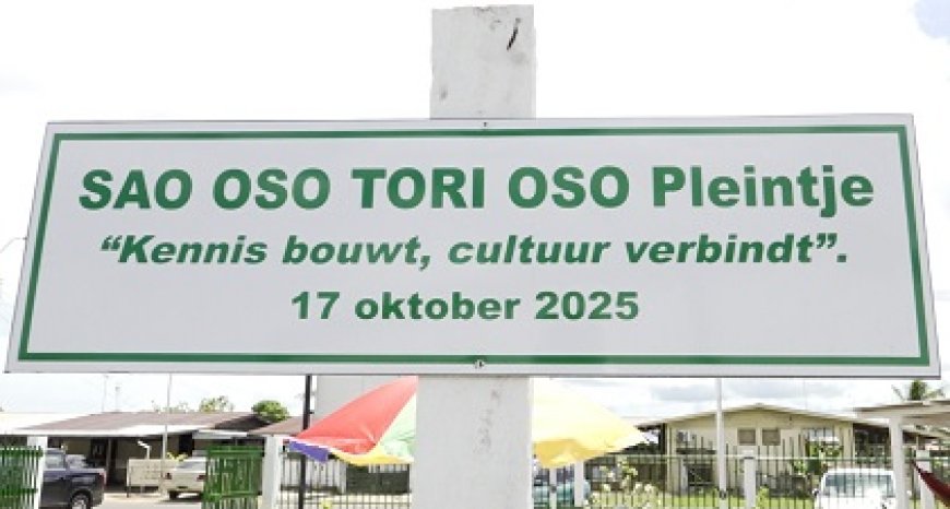 Feestelijke ingebruikname SAO Oso Tori Oso als centraal ontmoetingsplek