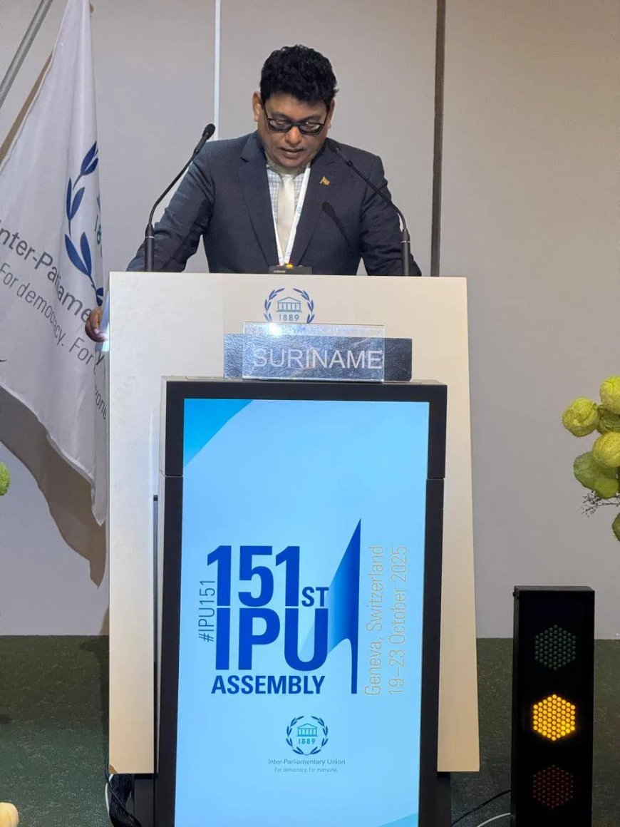 Suriname pleit tijdens IPU voor rechtvaardige klimaathulp en mondiale solidariteit