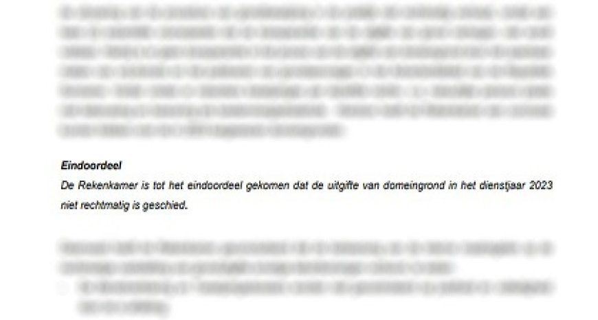 Alle gronduitgiftes in 2023 niet rechtmatig bevonden door Rekenkamer