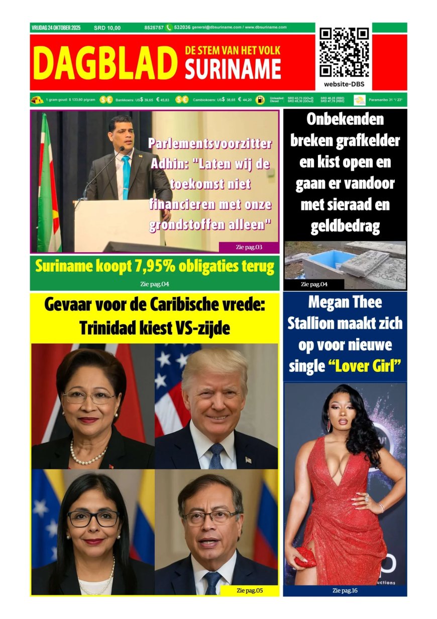 Dagblad Suriname, vrijdag 24 oktober 2025