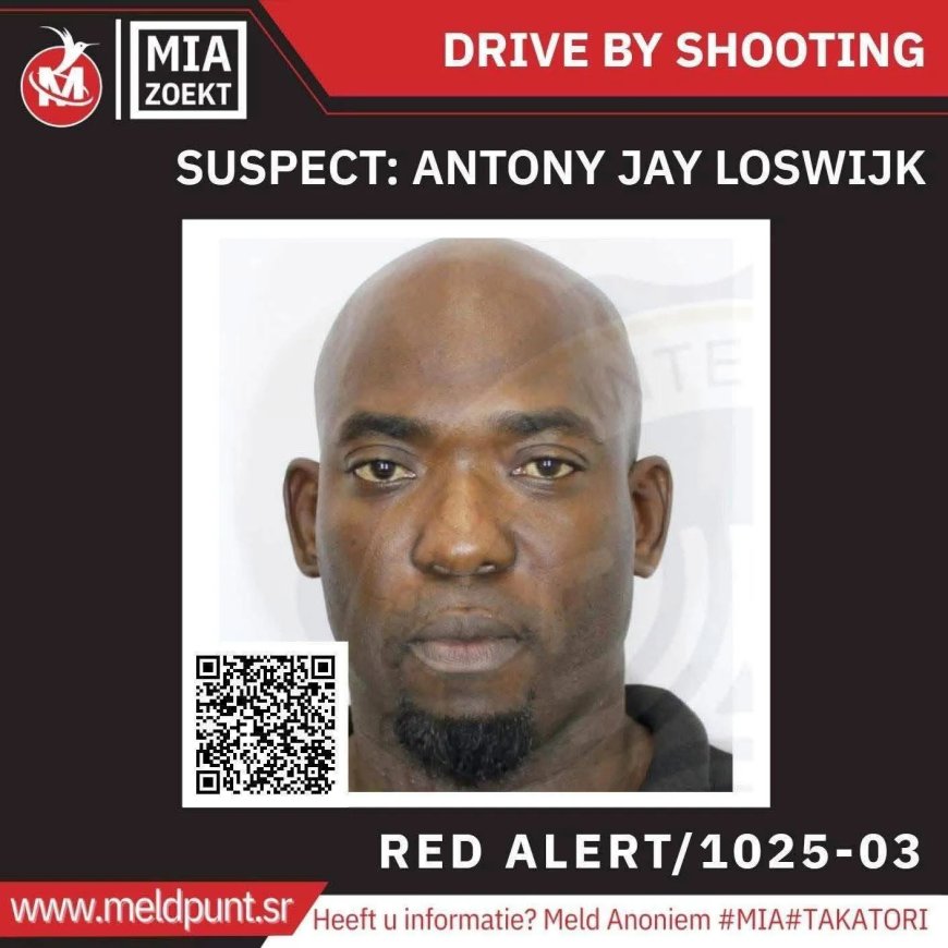 ???? MIA ZOEKT: Antony Loswijk in verband met drive-by shooting