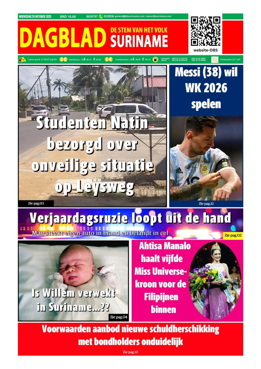 Dagblad Suriname, woensdag 29 oktober 2025