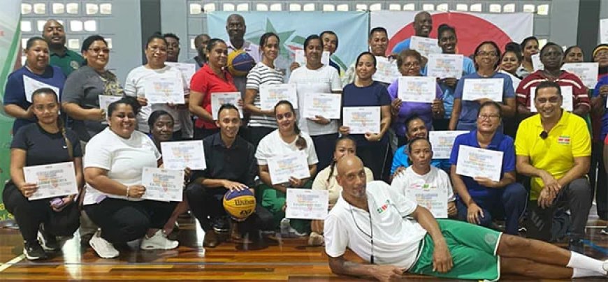 Ruim 30 LO-leerkrachten sluiting training 3x3 basketbal af