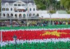 Duizenden jongeren vormen Surinaamse vlag bij succesvolle gymnaestrade