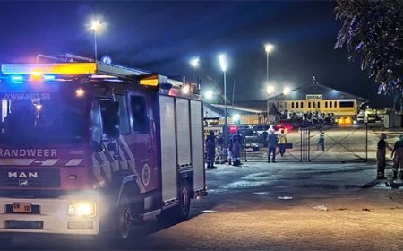 Brand bij loods met ammoniumnitraat aan Martin Luther Kingweg snel geblust