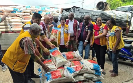 Lions Club doneert 10 ton rijst voor slachtoffers van orkaan Melissa