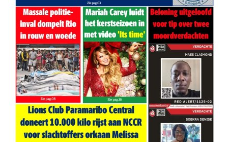 Dagblad Suriname, maandag 3 november 2025