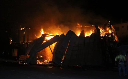 Loods Haukes getroffen door brand