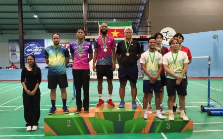 Opti evenaart badmintoniconen Caster en Van Daal met nationale titel
