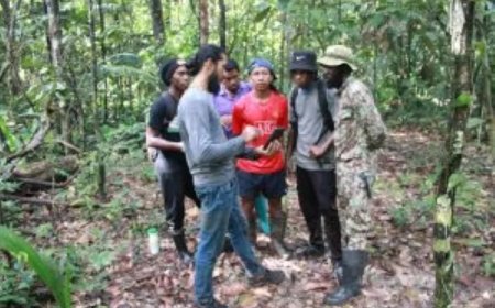 Gemeenschappen in Bigi Poika en Galibi leren hun leefomgeving monitoren en beschermen