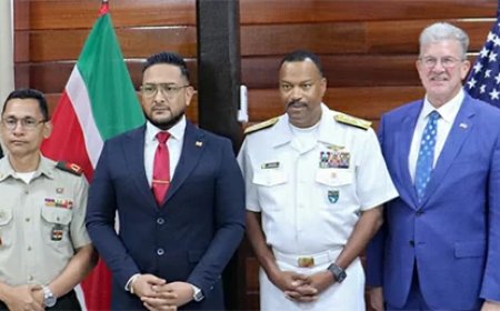 Suriname ontvangt hoge militaire delegatie; geen informatie gevoeligheden