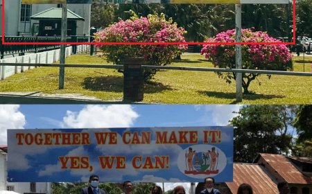 Motivatiebord ex-First Lady Mellisa Santokhi maakt plaats voor oproep milieubewustzijn