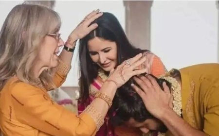 Katrina Kaif’s moeder bezoekt pasgeboren kleinzoon