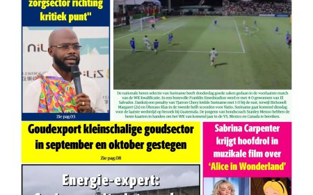 Dagblad Suriname, vrijdag 14 november 2025