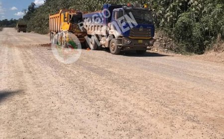 Stofwolk leidt tot aanrijding twee trucks in Brokopondo: vrachtwagenchauffeur overlijdt ter p