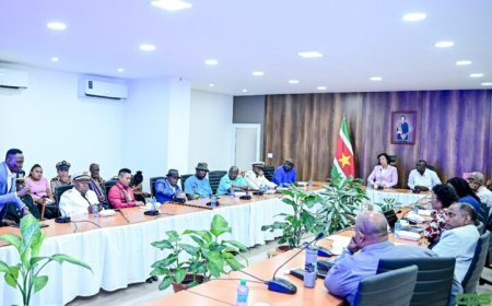 Inheemse en tribale leiders voeren overleg met president Simons over koninklijk bezoek