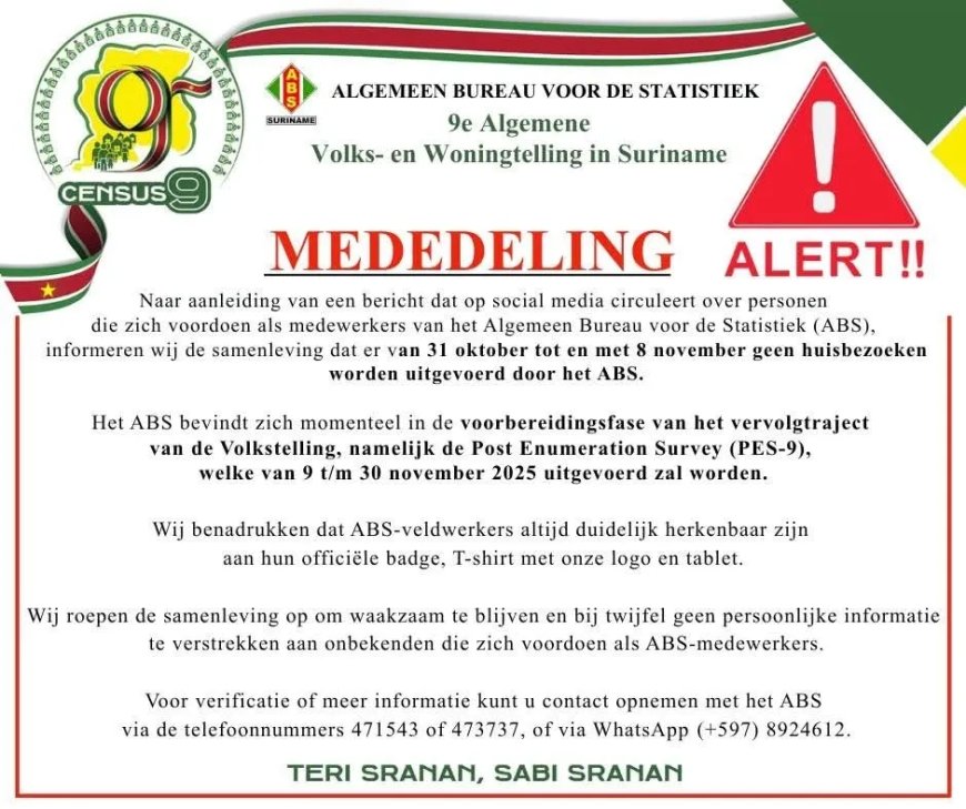 ABS waarschuwt voor valse medewerkers