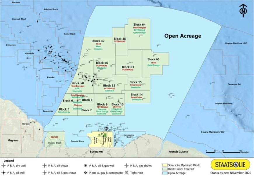 Chevron, Petronas en QatarEnergy tekenen voor twee nieuwe offshoreblokken in Suriname