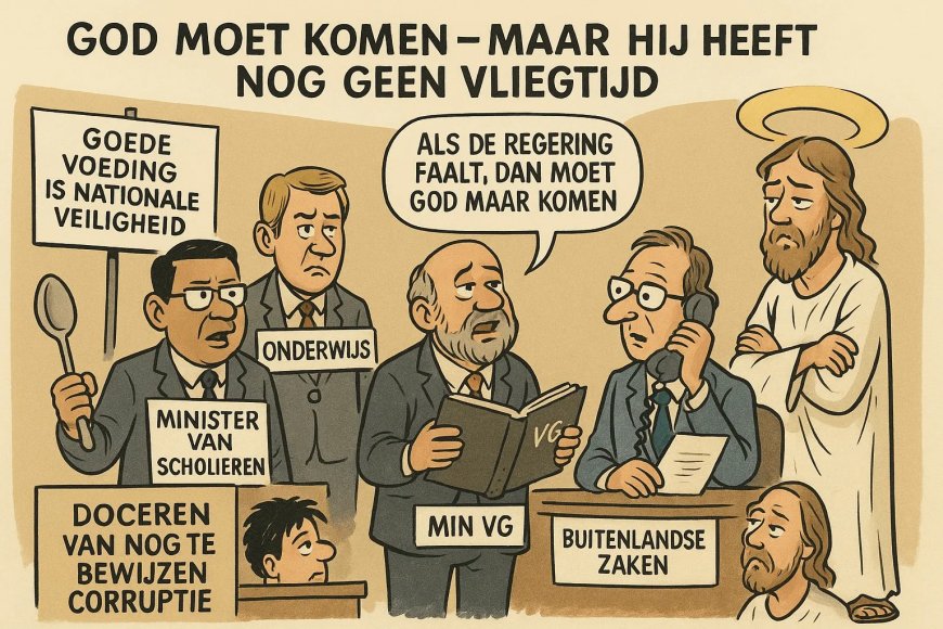 God moet komen – maar hij heeft nog geen vliegtijd