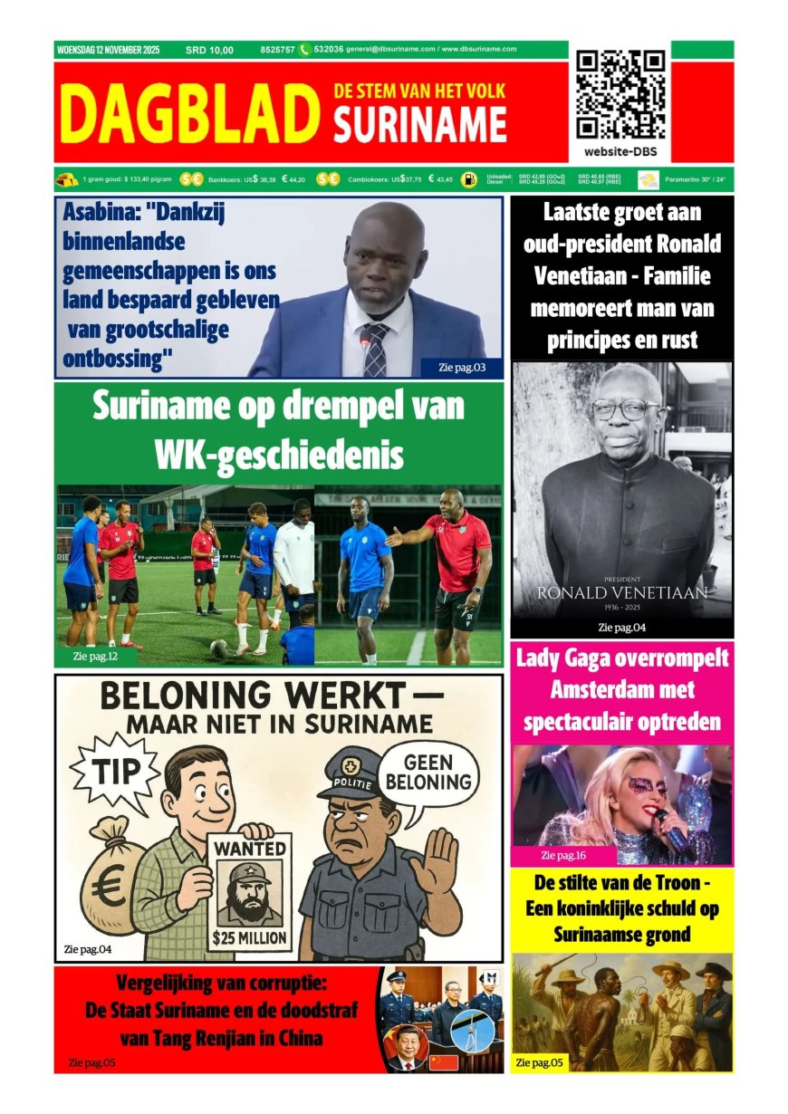 Dagblad Suriname, woensdag 12 november 2025