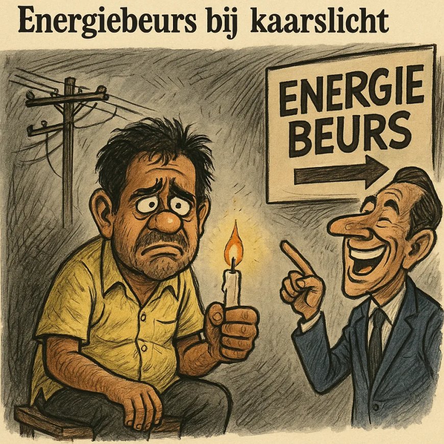 Energiebeurs bij kaarslicht”