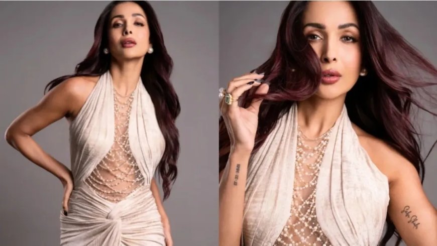 Malaika Arora schittert in witte gown van Tarun Tahiliani