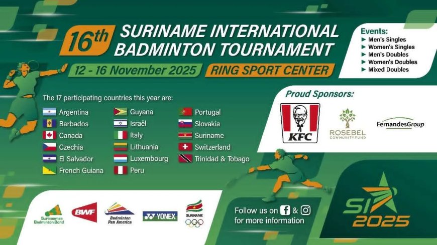 Internationaal Badmintontoernooi brengt sport en verbinding naar Suriname