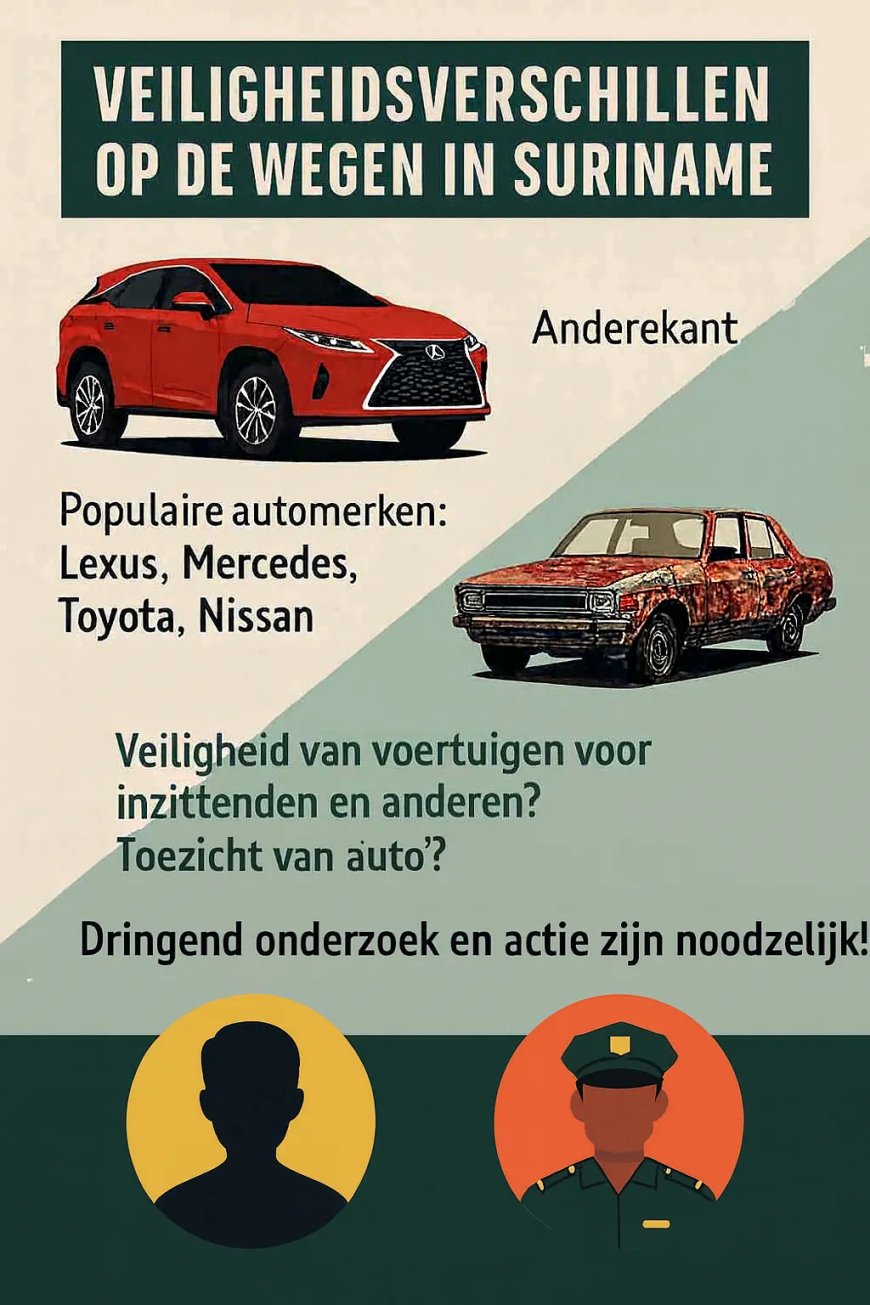 Van Lexus tot ‘lijkwagen’: Veiligheidsverschillen op de wegen in Suriname