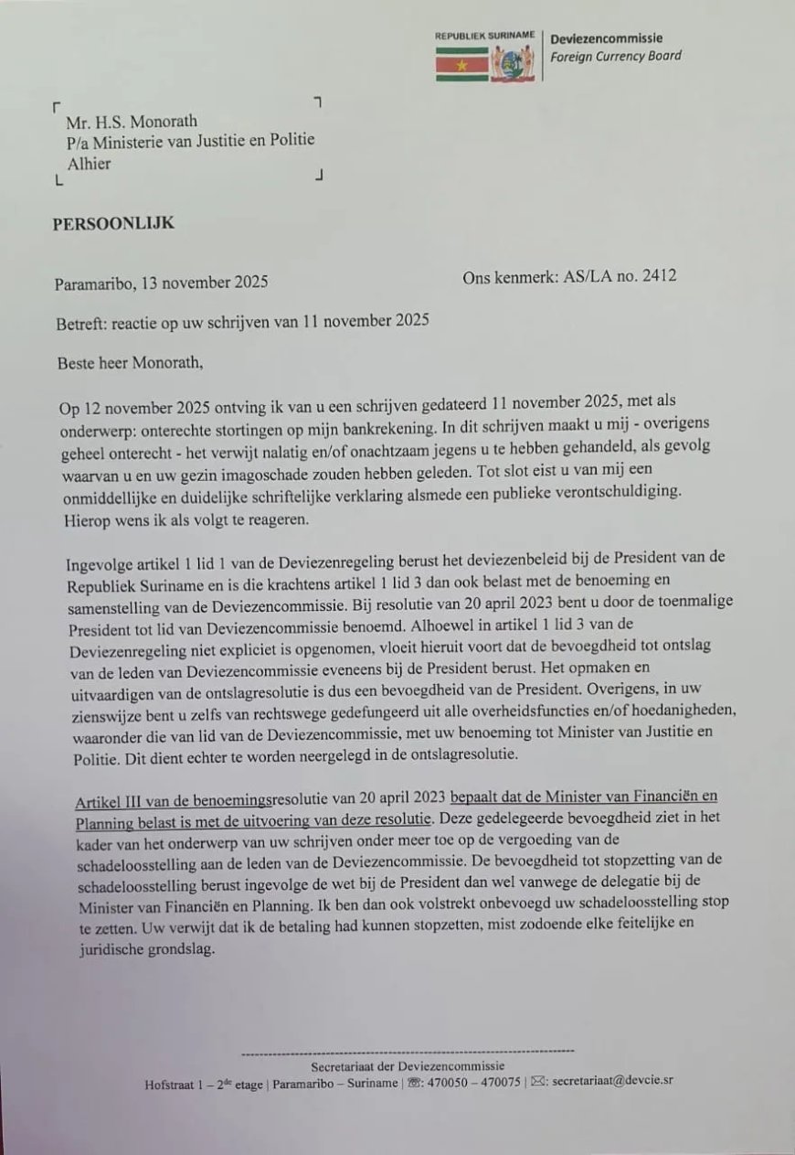 Brievenstrijd binnen de Deviezencommissie – wanneer woorden zwaarder wegen dan titels