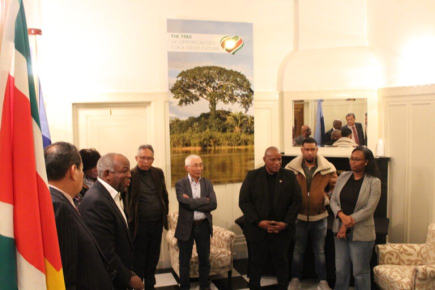 Ambassadeur Panka warm onthaald op Surinaamse ambassade Den Haag