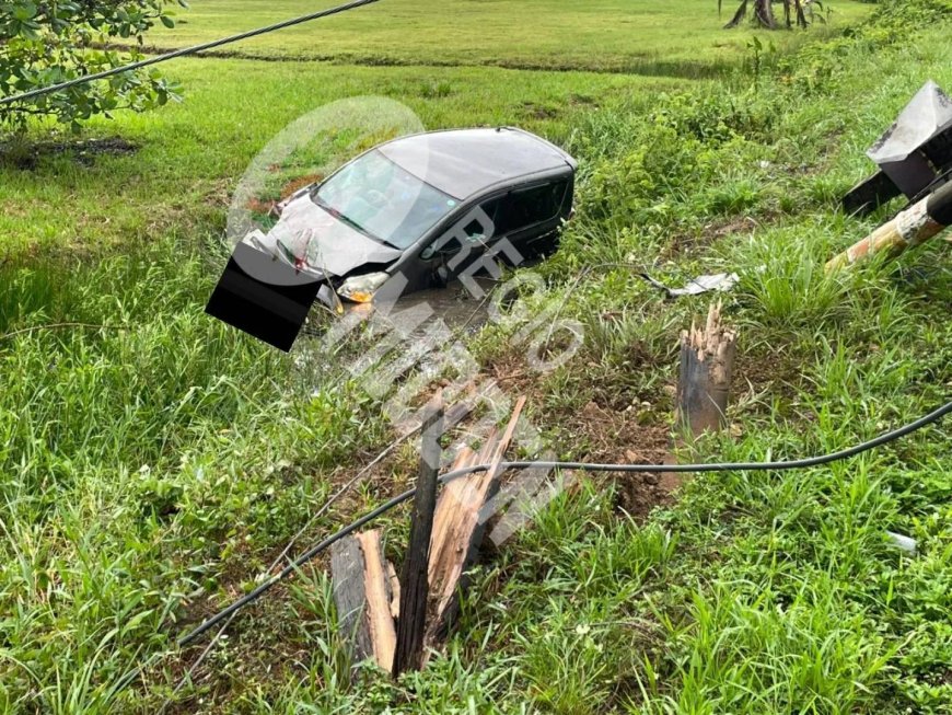 Automobilist verliest controle over besturing auto en rijdt tegen EBS-mast