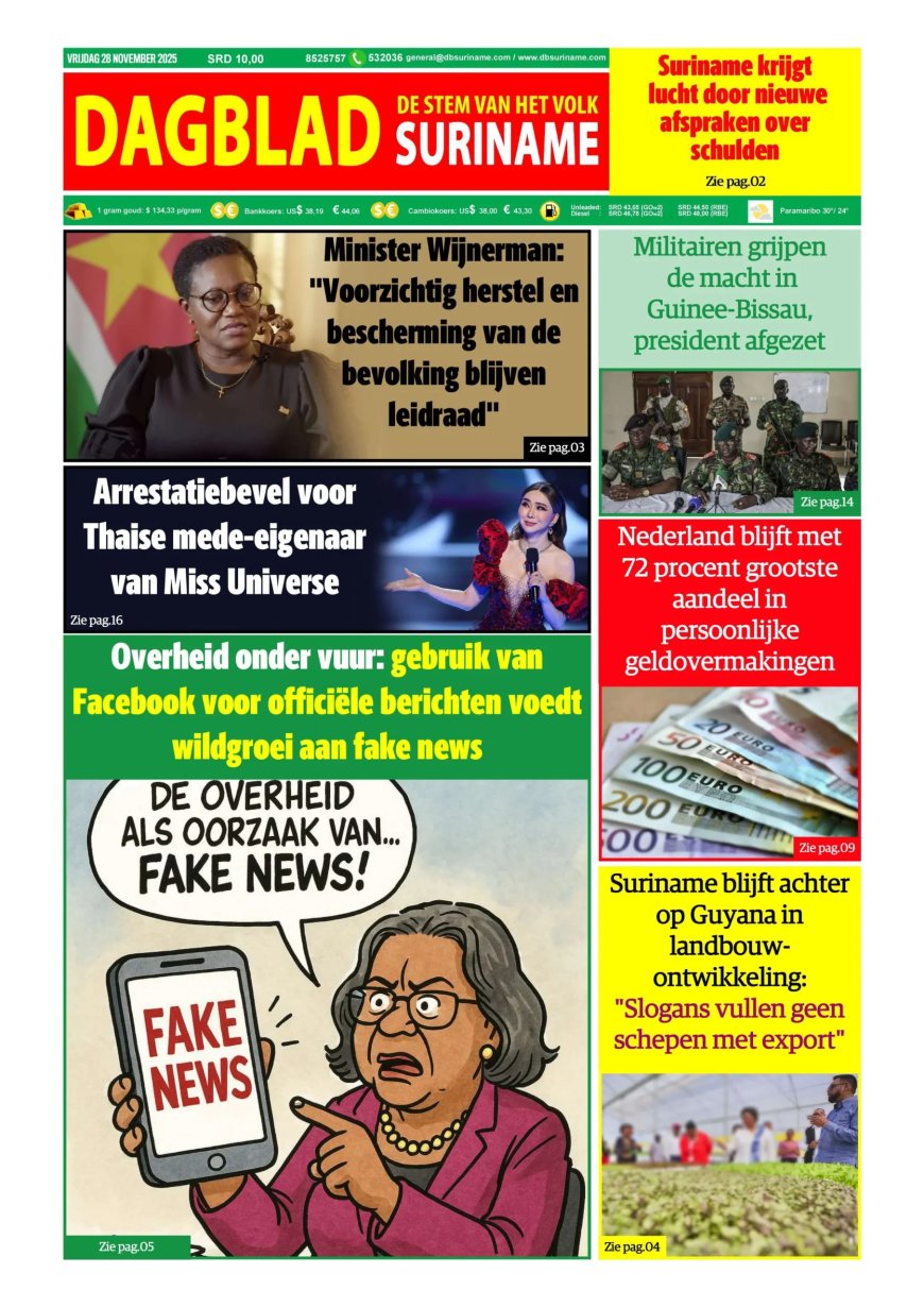 Dagblad Suriname, vrijdag 28 november 2025