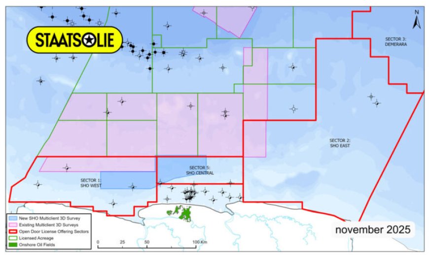 Staatsolie start seismisch onderzoek voor kust Saramacca en Coronie
