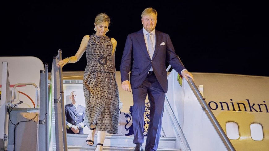 Koning Willem-Alexander samen met koningin Máxima aangekomen voor historisch staatsbezoek