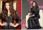 Aishwarya Rai Bachchan schittert op het Red Sea Film Festival in zwarte zijden jurk