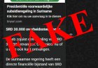Misleidend bericht over bijstandsregeling van SRD 30.000