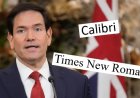 Amerikaanse minister Rubio doet lettertype Calibri in de ban